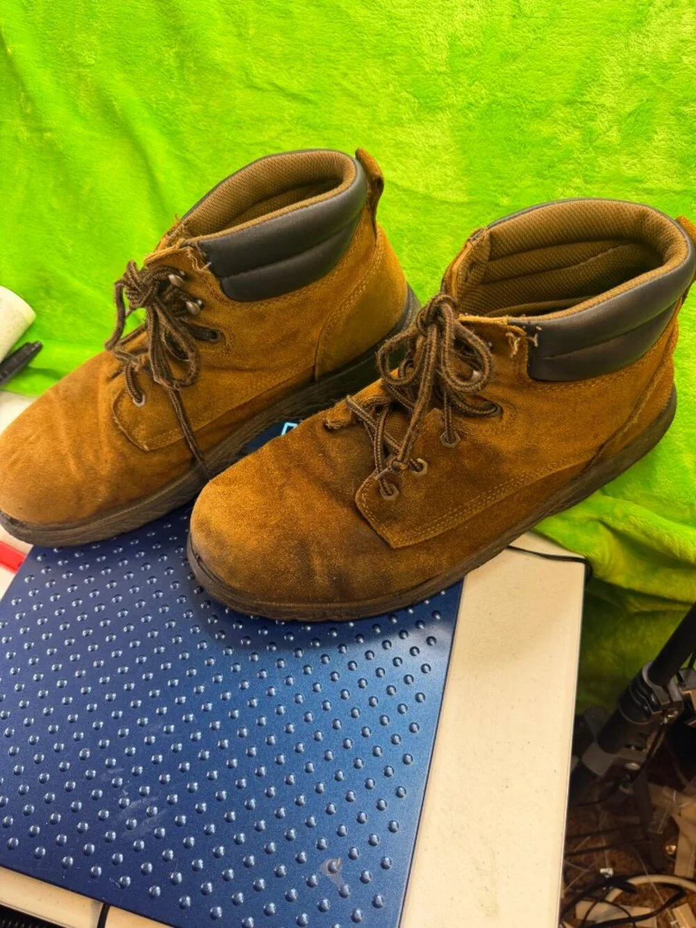 Brahma Suede Work Boots Mens Sz 13 Brown Lace Up Used